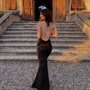 Revolve Michael Costello black dress. Worn once to a wedding!